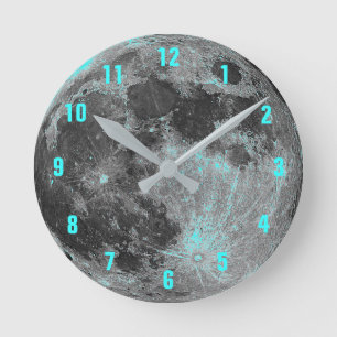 BLUE MOON-klok Ronde Klok