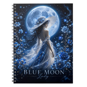 Blue Moon Lady Donkere Versie Premium Notitieboek