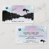 *~* Blue Moon Leaping Pine Tree Cosmic Rainbow Visitekaartje (Voorkant / Achterkant)