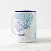 Blue Moon Mandala 15 oz. Personalized Mug (Devant gauche)