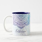 Blue Moon Mandala Personalized Mug (Gauche)