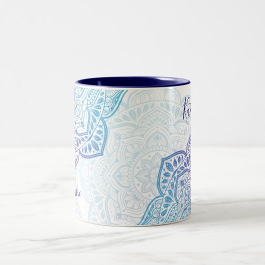 Blue Moon Mandala Personalized Mug (Centre)