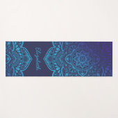 Blue Moon Mandala Personalized Yoga Mat (Voorkant (horizontaal))