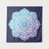 Blue Moon Mandala Tapestry Wandkleed (Voorkant)