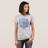 Blue Moon Mandala Yoga T-Shirt (Devant entier)