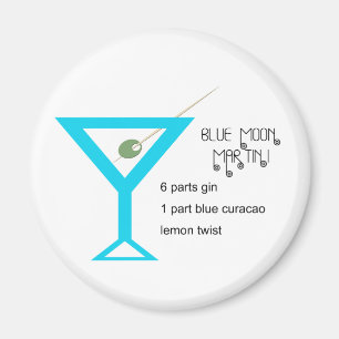 Blue Moon Martini Magnet Magneet