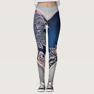 Blue Moon Pearls AI-kunst Leggings
