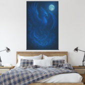 Blue Moon Phoenix · Fine Art Canvas Print (Insitu (Slaapkamer))