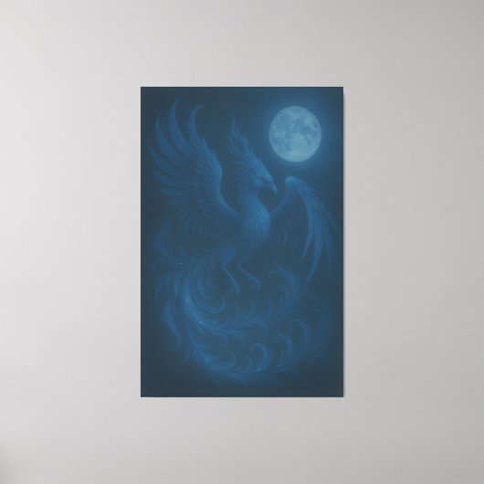 Blue Moon Phoenix · Fine Art Canvas Print (Voorkant)