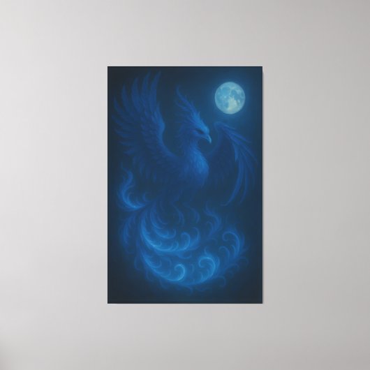 Blue Moon Phoenix · Impression sur toile d'art (Recto)