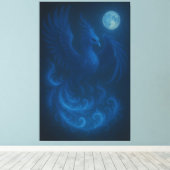 Blue Moon Phoenix · Impression sur toile d'art (Insitu (Plancher de Bois))