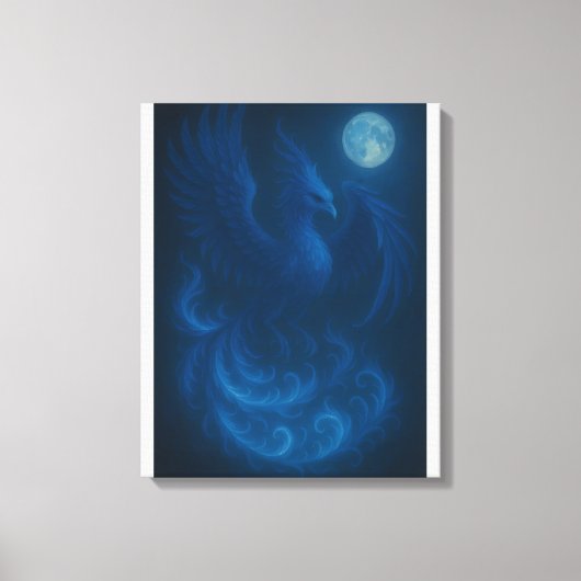 Blue Moon Phoenix · Impression sur toile d'art (Recto)