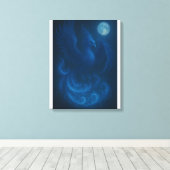 Blue Moon Phoenix · Impression sur toile d'art (Insitu (Plancher de Bois))