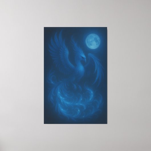 Blue Moon Phoenix · Impression sur toile d'art (Recto)