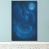 Blue Moon Phoenix · Impression sur toile d'art (Insitu (Plancher de Bois))