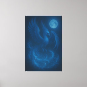 Blue Moon Phoenix · Kunstcanvas Canvas Afdruk