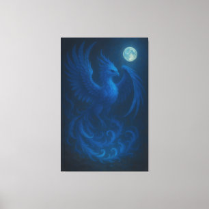 Blue Moon Phoenix · Kunstcanvasprint Canvas Afdruk