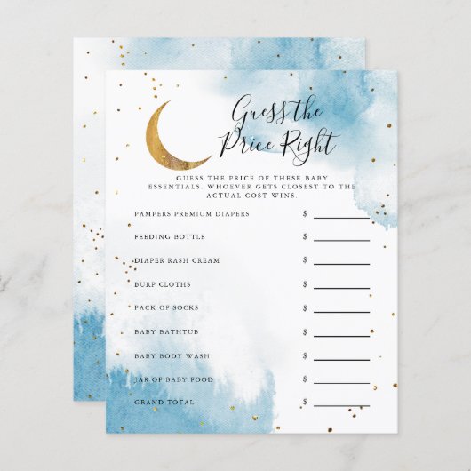 Blue Moon raadt de prijs-juiste Baby shower (Voorkant / Achterkant)