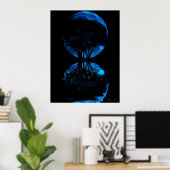 Blue Moon Reflected Poster (Thuiskantoor)