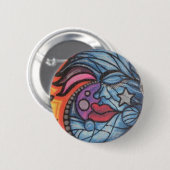 BlUe MoOn Ronde Button 5,7 Cm (Voorkant /achterkant)