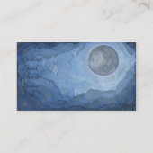 Blue Moon Space Waterverf Universe Full-moon Visitekaartje (Achterkant)