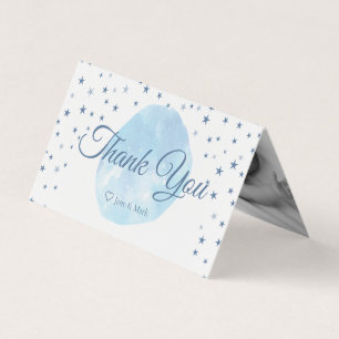 Blue Moon Stars Books Baby shower Hartelijk dank Kaart