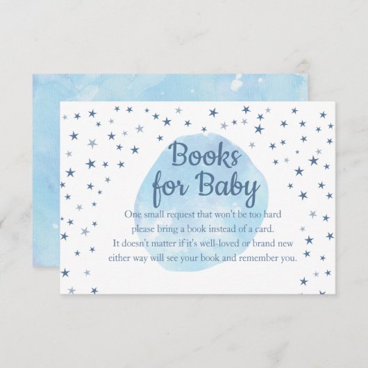 Blue Moon & Stars Books for Baby Request Enclosure Informatiekaartje (Voorkant / Achterkant)
