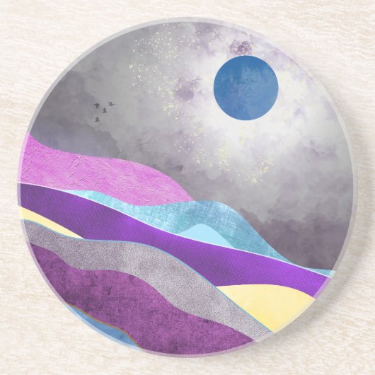 Blue Moon Zandsteen Onderzetter (Voorkant)