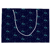 Blue Moonlit Deer Gift Bag Groot Cadeauzakje (Achterkant)