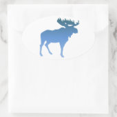 Blue Moose Ovale Sticker (Tas)