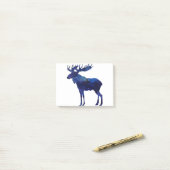 Blue Moose Silhouette Post-it® Notes (Op bureau)