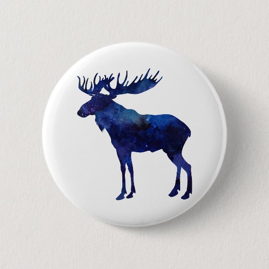 Blue Moose Silhouette Ronde Button 5,7 Cm (Voorkant)