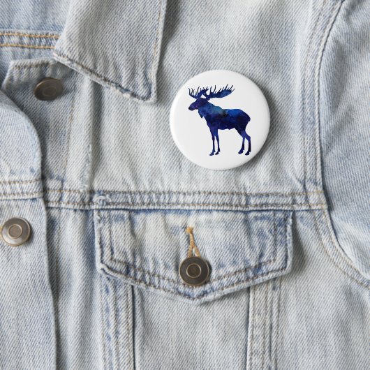 Blue Moose Silhouette Ronde Button 5,7 Cm (In situ)