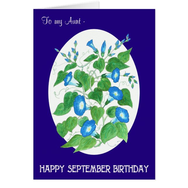 Blue Morning Gloire Septembre Anniversaire pour ta (Devant)