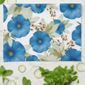Blue Morning Glories Serviettes de cuisine (Plié)