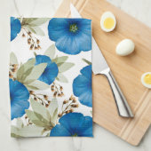 Blue Morning Glories Serviettes de cuisine (Quart Plié)