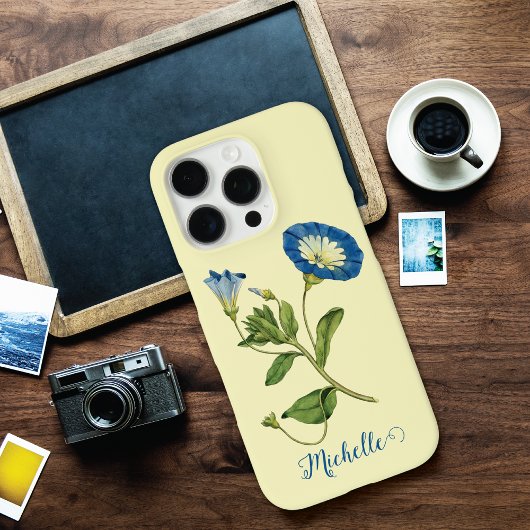 Blue Morning Glory Botanische Illustratie Case-Mate iPhone Case