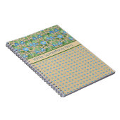 Blue Morning Glory, Carnet Spiral Polkas Fleur (Côté Droit)