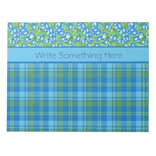 Blue Morning Glory en Pset Notitieblok of Jotter (Voorkant)