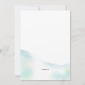 Blue Morning Glory Invitation Kaart (Achterkant)