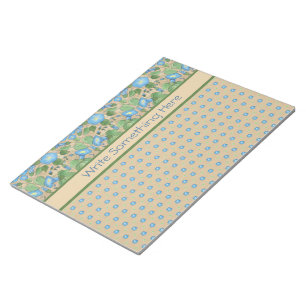 Blue Morning Glory, Polka Dots Notitieblok of Jott