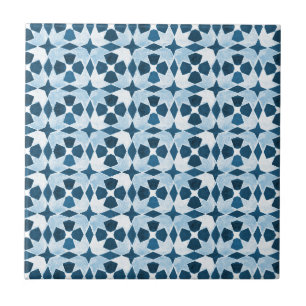 Blue Moroccan Symetry Pattern Tegeltje