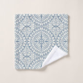 Blue Moroccan Tegel Pattern Bad Handdoek (Wasdoekje)
