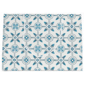 Blue Moroccan Tegel Pattern Groot Cadeauzakje (Voorkant)