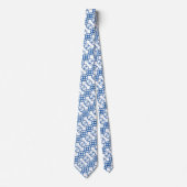 Blue Moroccan Tegel Pattern Stropdas (Voorkant)