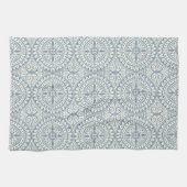 Blue Moroccan Tegel Pattern Theedoek (Horizontaal)