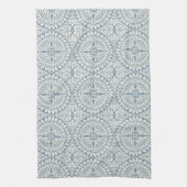 Blue Moroccan Tegel Pattern Theedoek (Verticaal)