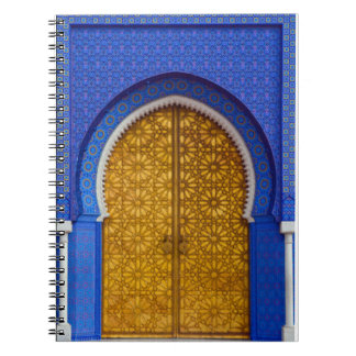 Blue Moroccan Tile Doorway - Spiral notebook Notitieboek