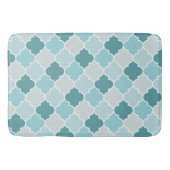 Blue Moroccan Trellis, Latticework, Quatrefoil Badmat (Voorkant)