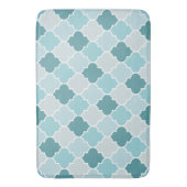 Blue Moroccan Trellis, Latticework, Quatrefoil Badmat (Voorkant Verticaal)